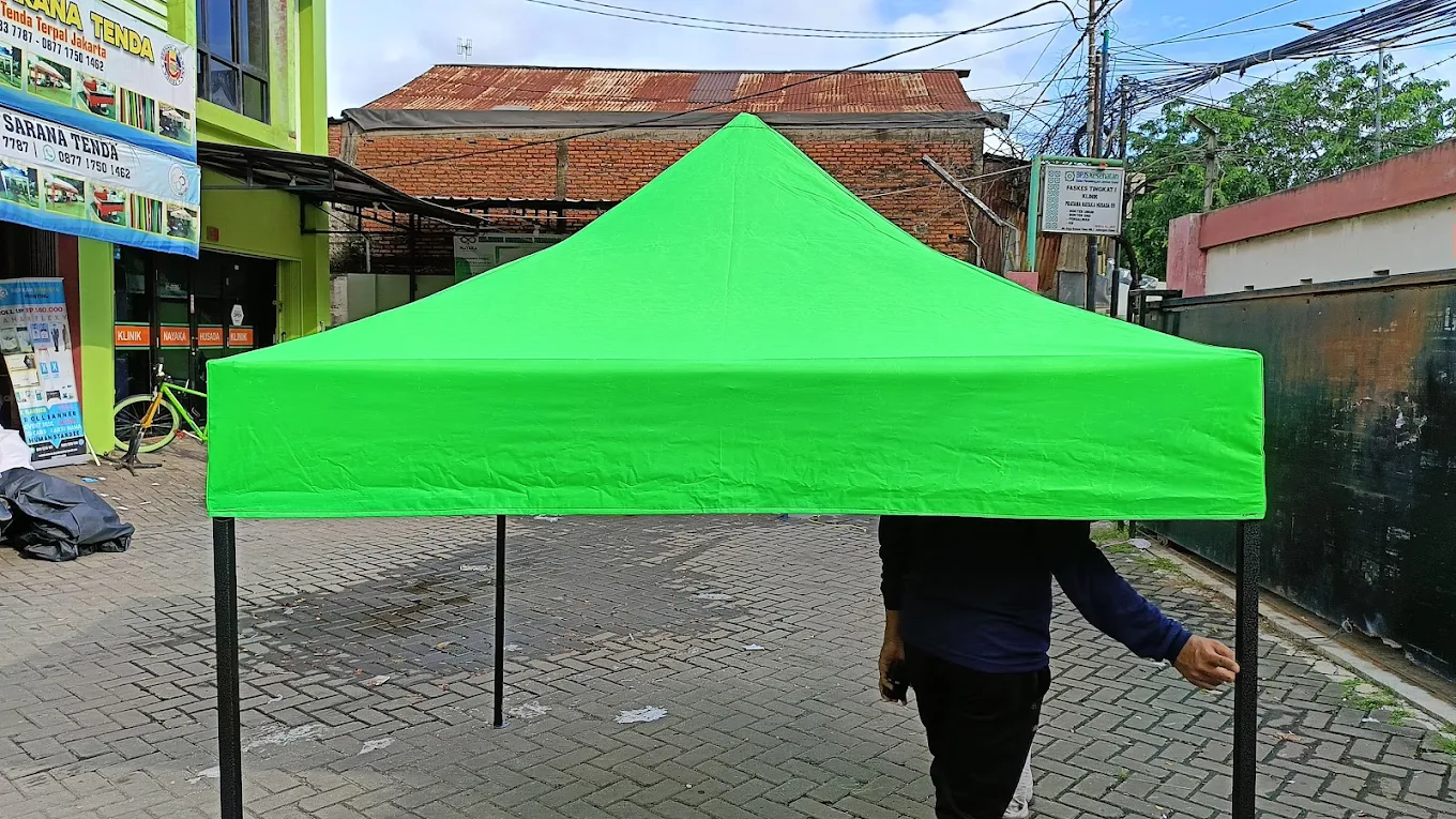 Sewa Tenda Lipat Matic Hijau Lime 3x3 — BEST TENDA