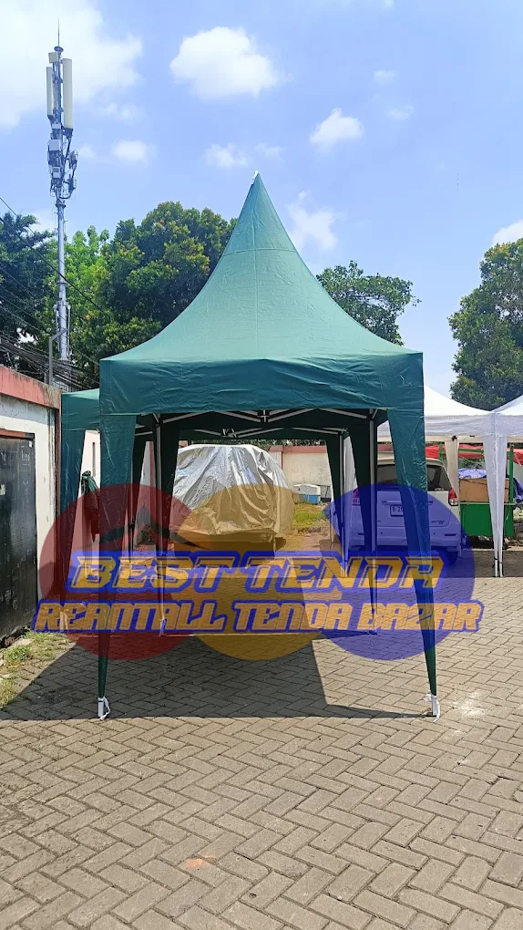 Sewa Tenda Semi Kerucut Hijau 3x3 — BEST TENDA